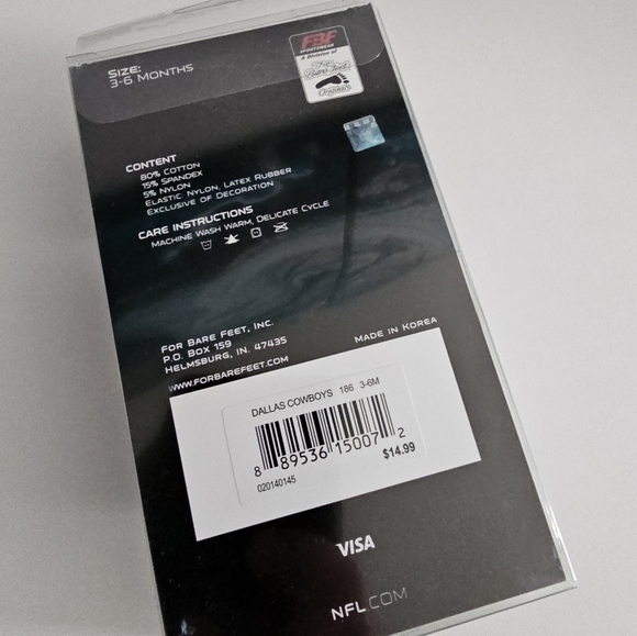 NWT CUTE 3 to 6 months NFL Dallas Cowboys Booty Socks - Picture 2 of 3